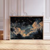 Night sky with stars poster