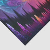 Night Sky Wolf Crescent Moon Lavender Tissuepapier (Detail)