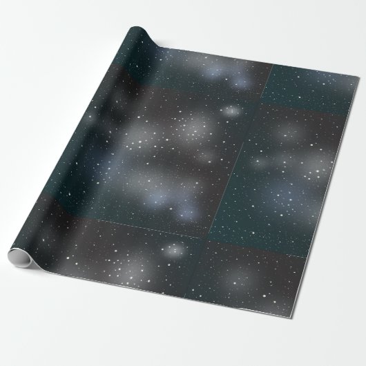 Night Sky Wrapping Paper Cadeaupapier (Uitgerold)