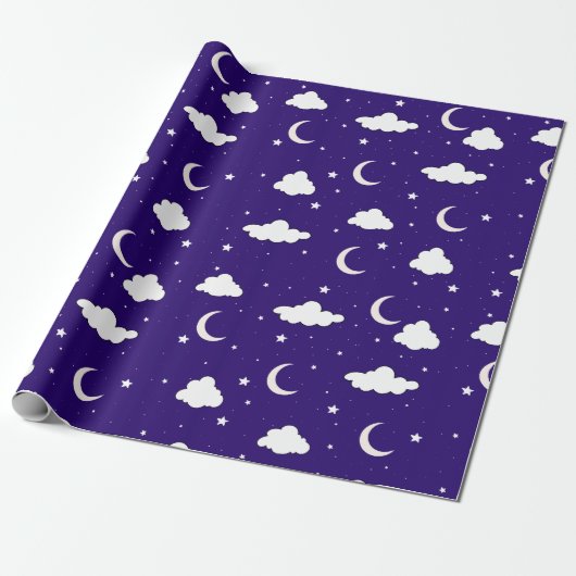 Night Sky Wrapping Paper Cadeaupapier (Uitgerold)