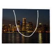 Night Skyline Chicago Pano Groot Cadeauzakje (Achterkant)