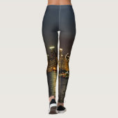 Night Skyline Chicago Pano Leggings (Achterkant)