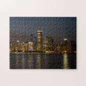 Night Skyline Chicago Pano Legpuzzel (Horizontaal)