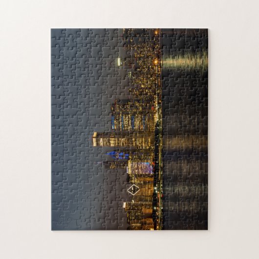 Night Skyline Chicago Pano Legpuzzel (Verticaal)