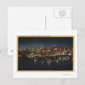 Night Skyline of "The Queen City of the Briefkaart (Voorkant / Achterkant)