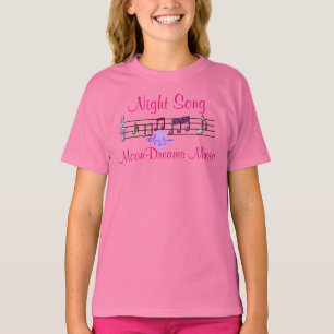 Night Song Roze Meisje's T-shirt