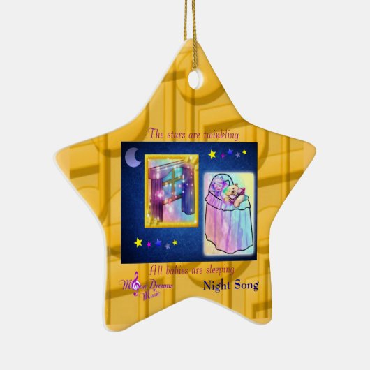 Night Song Star Ceramic Ornament (Rechts)