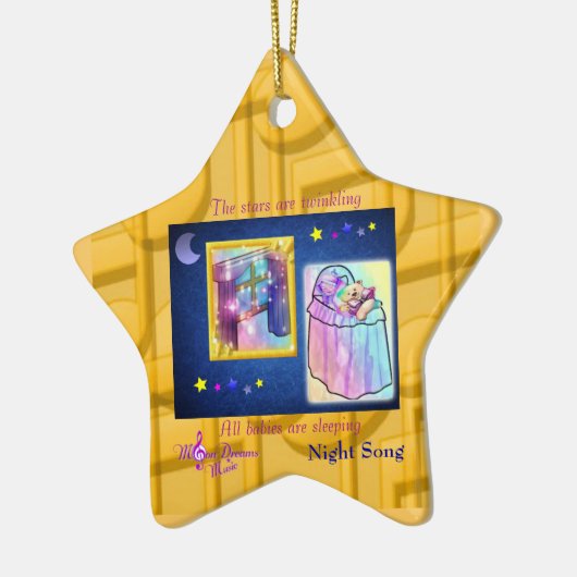Night Song Star Ceramic Ornament (Links)
