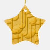 Night Song Star Ceramic Ornament (Achterkant)