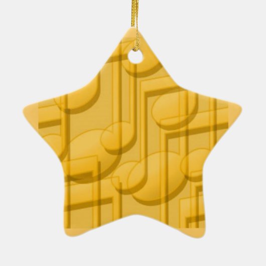 Night Song Star Ceramic Ornament (Achterkant)