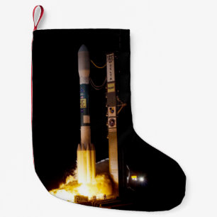 Night Space Rocket Launch Kleine Kerstsok