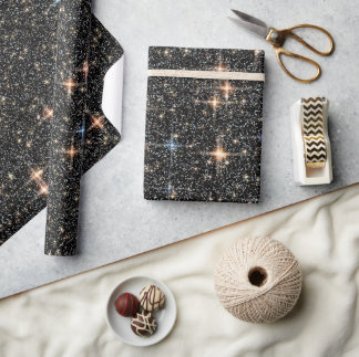 Night Sparkle Stars Cadeaupapier