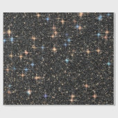 Night Sparkle Stars Cadeaupapier (Vlak)