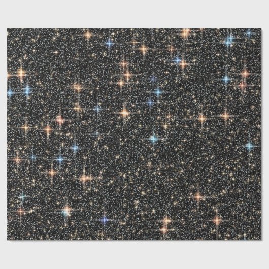 Night Sparkle Stars Cadeaupapier (Vlak)