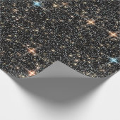 Night Sparkle Stars Cadeaupapier (Hoek)