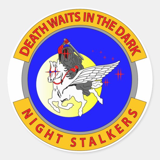 Night Stalkers Ronde Sticker (Voorkant)
