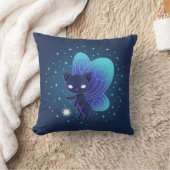 Night Star Fairy Pixie Cat Kussen (Deken)