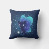 Night Star Fairy Pixie Cat Kussen (Achterkant)