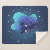 Night Star Fairy Pixie Cat Sherpa Deken (Voorkant (horizontaal))
