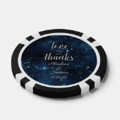 Night Star Sky Celestial Galaxy Bruiloft Dank u Pokerchips (Enkel)