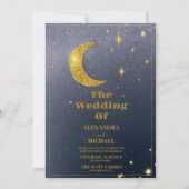 Night Star Sky Celestial Galaxy Bruiloft Kaart (Voorkant)
