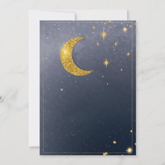 Night Star Sky Celestial Galaxy Bruiloft Kaart (Achterkant)