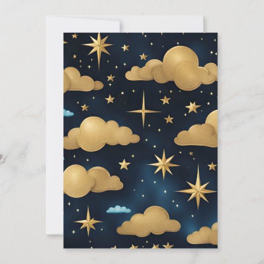 Night Star Sky Celestial Galaxy Bruiloft Kaart (Achterkant)