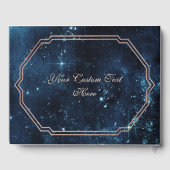 Night Star Sky Celestial Galaxy Bruiloft Monogram Gastenboek (Achterkant)