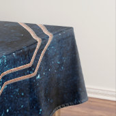 Night Star Sky Celestial Galaxy Bruiloft Monogram Tafelkleed (Voorbeeld)