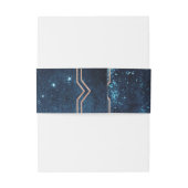 Night Star Sky Celestial Galaxy Bruiloft Monogram Uitnodigingen Wikkel (Achterkant Voorbeeld)