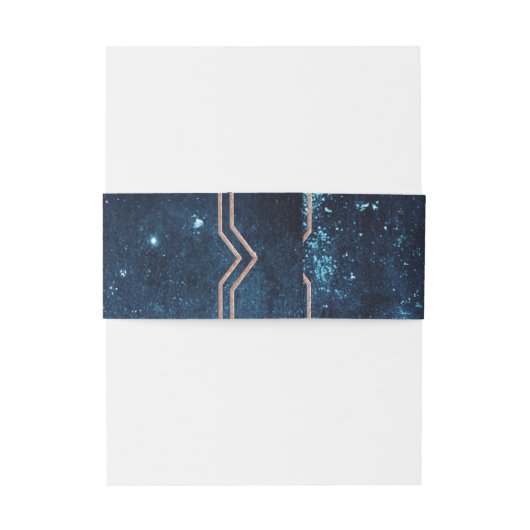 Night Star Sky Celestial Galaxy Bruiloft Monogram Uitnodigingen Wikkel (Achterkant Voorbeeld)