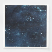 Night Star Sky Celestial Galaxy Waterverf Bruiloft Servet (Voorkant)