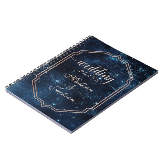 Night Star Sky Celestial Galaxy Wedding Planner Notitieboek (Linkerzijde)