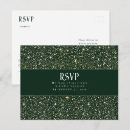 Night Stars Bruiloft RSVP Briefkaart