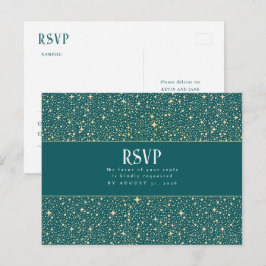 Night Stars Bruiloft RSVP Briefkaart