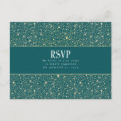 Night Stars Bruiloft RSVP Briefkaart (Voorkant)