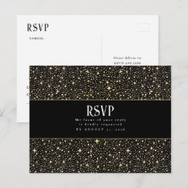 Night Stars Bruiloft RSVP Briefkaart
