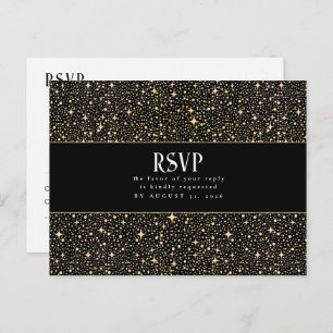 Night Stars Bruiloft RSVP Briefkaart