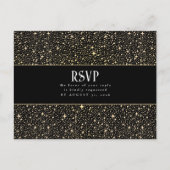 Night Stars Bruiloft RSVP Briefkaart (Voorkant)
