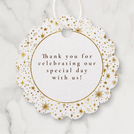 Night Stars Celestial Mystiek Dank u Bedankjes Labels (Achterkant)