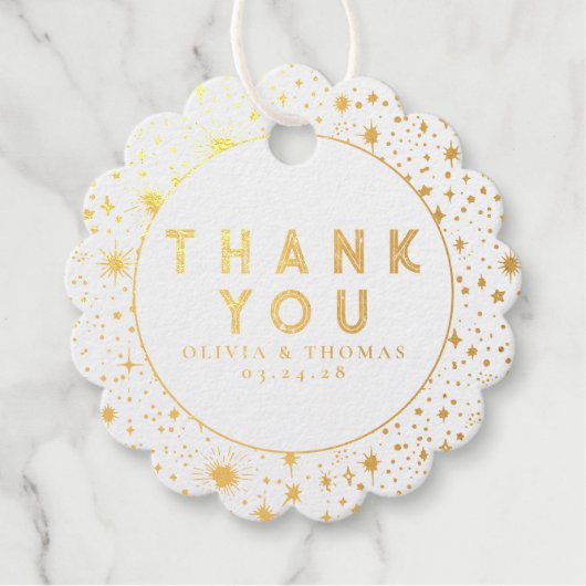 Night Stars Celestial Mystiek Dank u Bedankjes Labels (Voorkant)