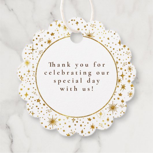 Night Stars Celestial Mystiek Dank u Bedankjes Labels (Achterkant)