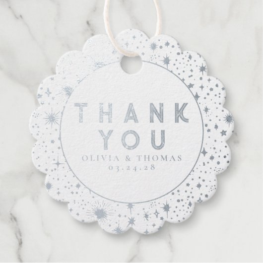 Night Stars Celestial Mystiek Dank u Bedankjes Labels (Voorkant)