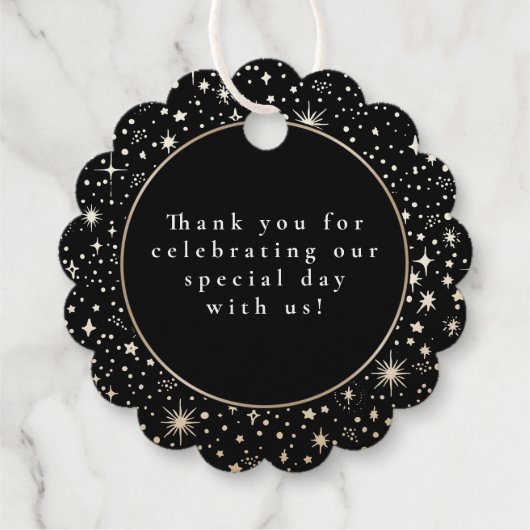 Night Stars Celestial Mystiek Dank u Bedankjes Labels (Achterkant)