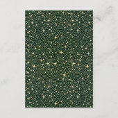Night Stars Emerald Green Wedding Details Informatiekaartje (Achterkant)