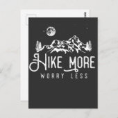 Night Stars Sky Mountains Forest Hiking Camping Briefkaart (Voorkant / Achterkant)