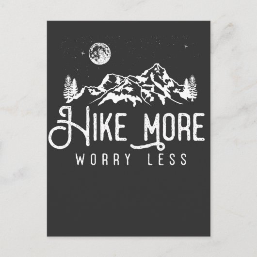 Night Stars Sky Mountains Forest Hiking Camping Briefkaart (Voorkant)