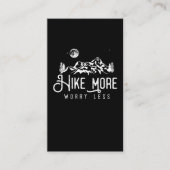 Night Stars Sky Mountains Forest Hiking Camping Visitekaartje (Voorkant)