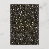 Night Stars Zwart Bruiloft Details Informatiekaartje (Achterkant)