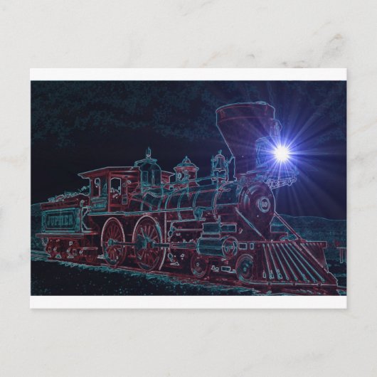 Night Steam Briefkaart (Voorkant)